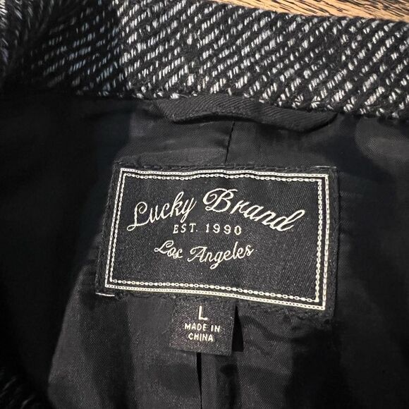 Lucky Brand Black & White Tweed Jacket size Large - Picture 7 of 8